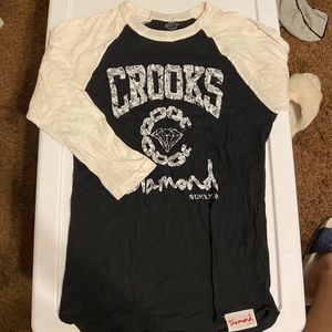 Diamond Supply Co half sleeve top